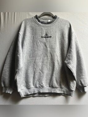 Le Coq Sportif Light Gray Crewneck Sweatshirt L